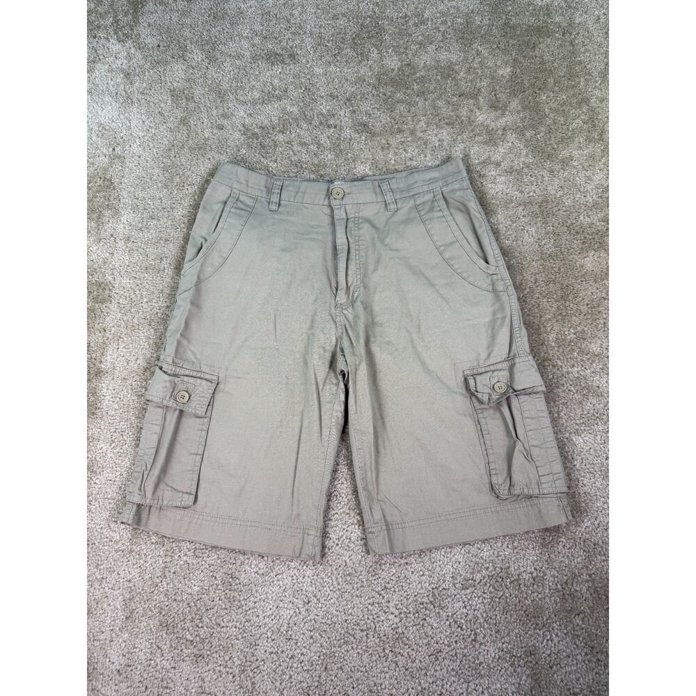 Marc Ecko Cut & Sew Mens Beige Cargo Shorts Size 32 Outdoors Streetwear B943
